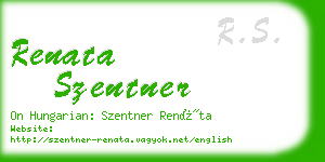 renata szentner business card